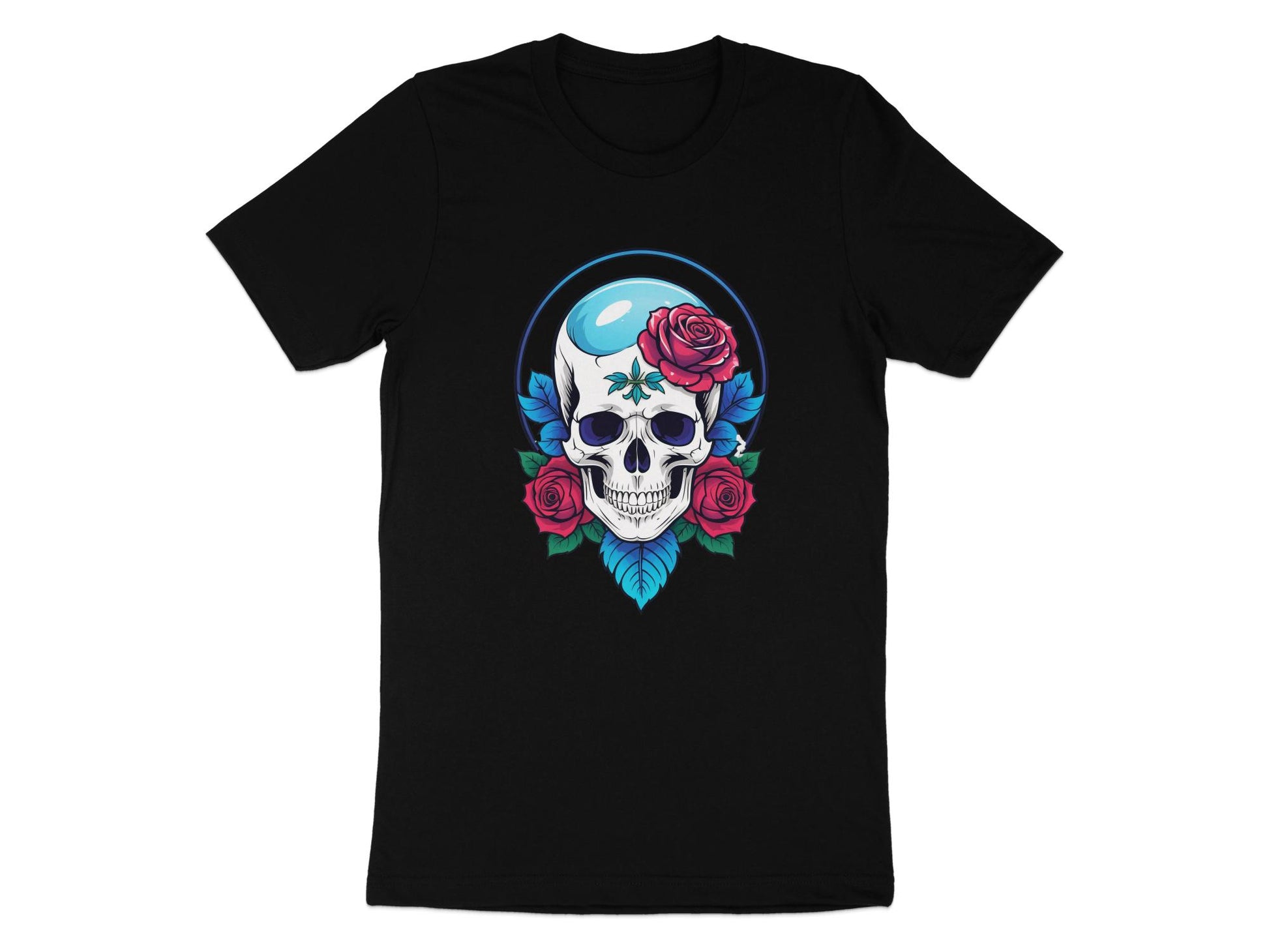 Skull and Roses Graphic T-shirt, Unisex Gothic Tee, Punk Rock Style Clothing, Edgy Fashion, Unique Gift Idea - Premium  from STXL - Just $24.99! Shop now at STXL