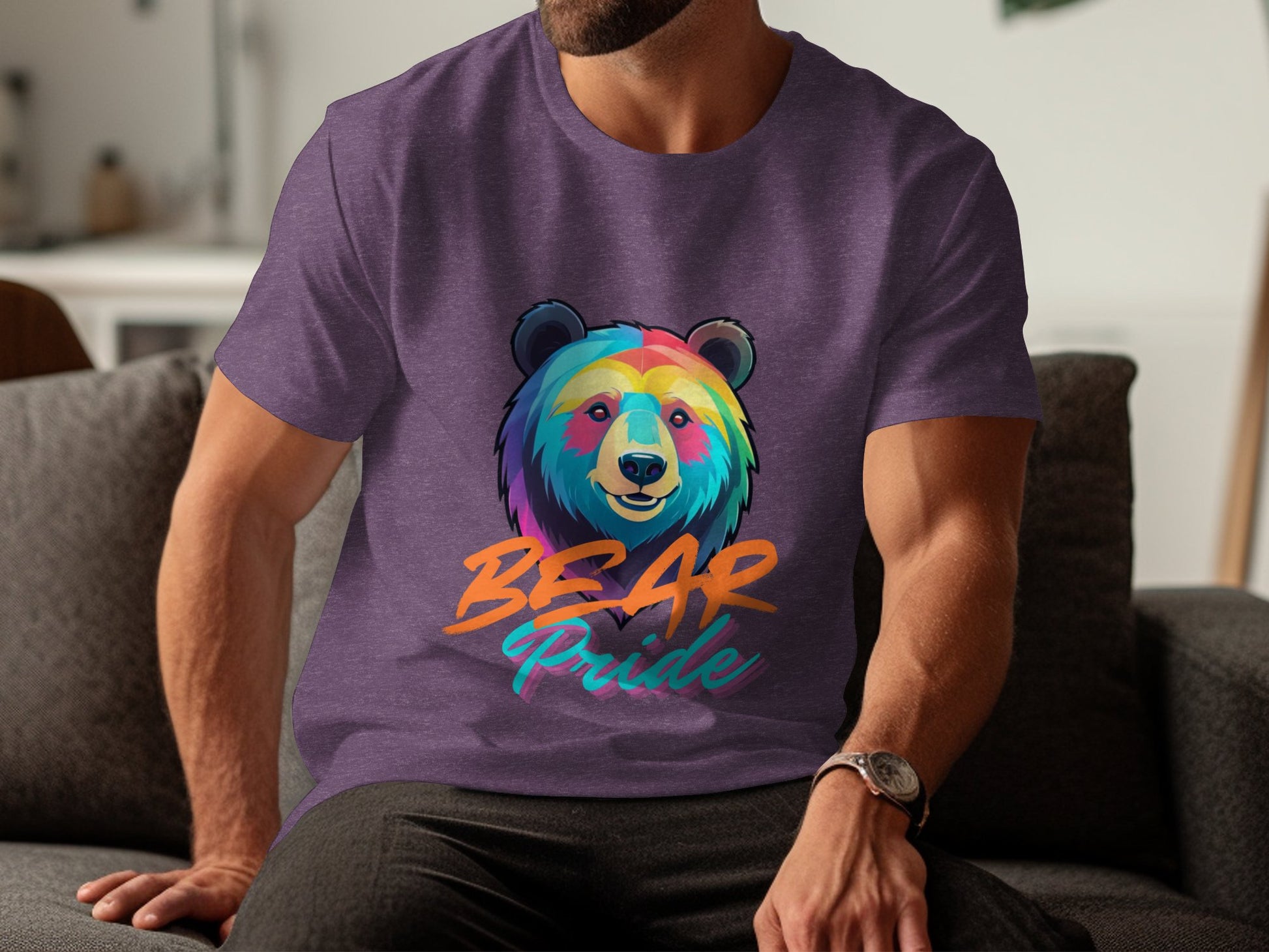 Bear Pride T-Shirt, Colorful Bear Graphic Tee, LGBTQ Pride Shirt, Rainbow Bear Design, Unique Pride Apparel, Gift for LGBTQ Friends - Premium  from STXL - Just $24.99! Shop now at STXL