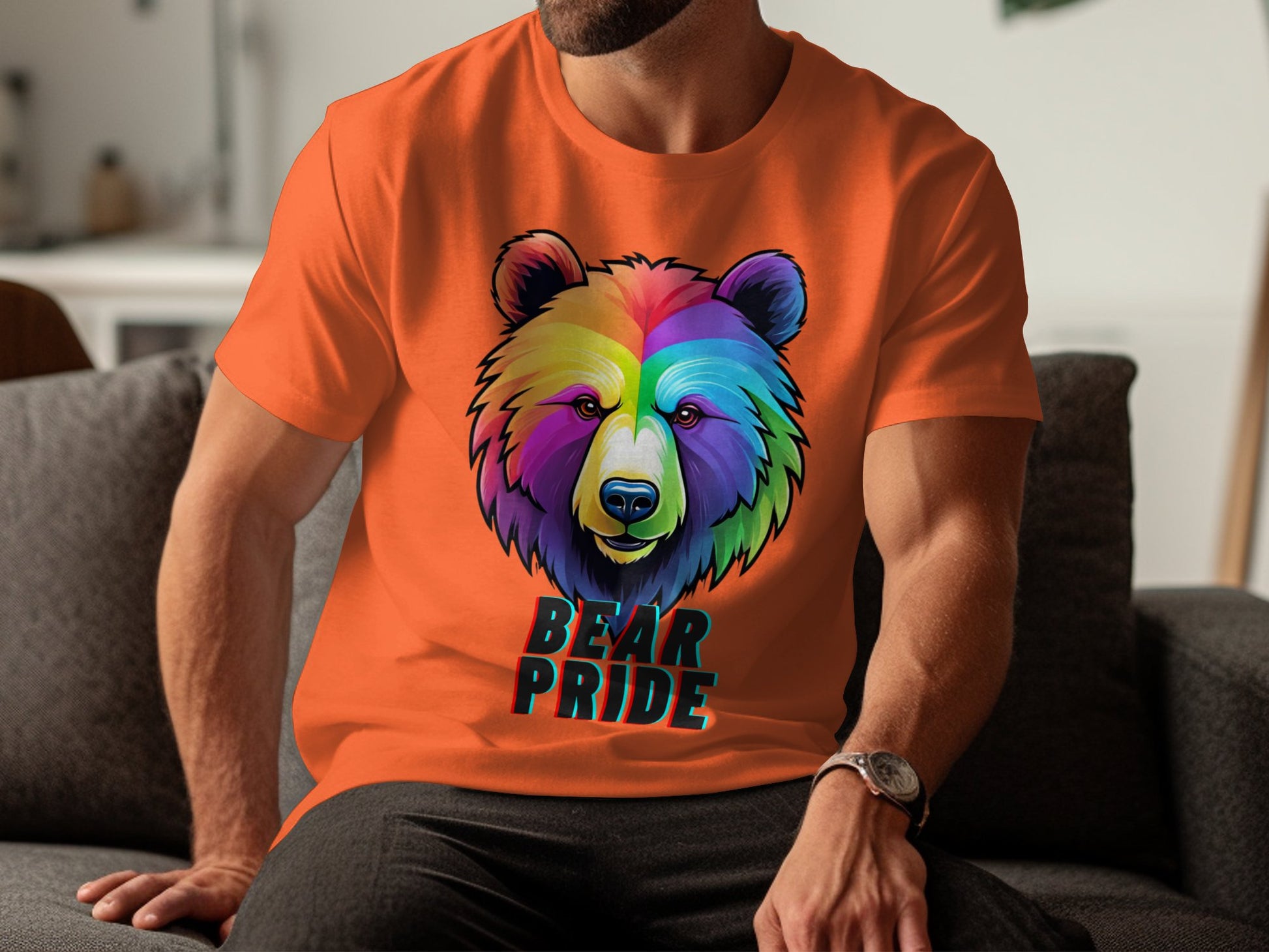 Rainbow Bear Pride T-Shirt, LGBT Bear Pride Tee, Colorful Bear Graphic Shirt, LGBTQ+ Pride Clothing, Unique Bear Design Top - Premium  from STXL - Just $24.99! Shop now at STXL