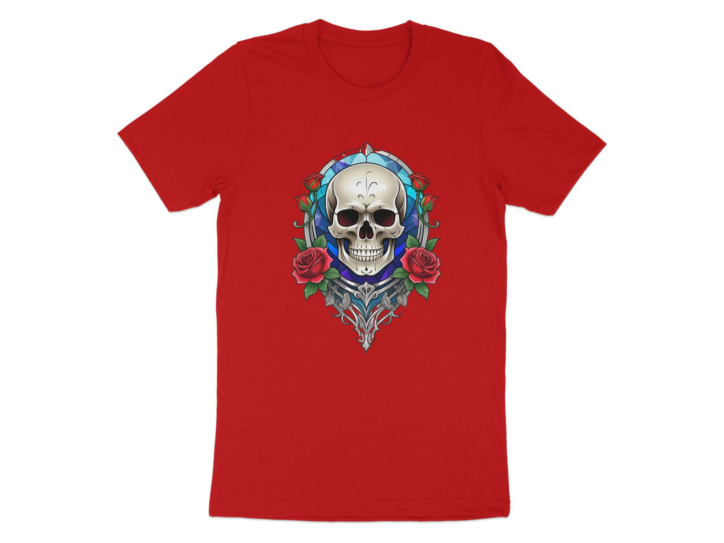 Skull and Roses Graphic T-Shirt, Unisex Goth Aesthetic Tee, Rock Style Clothing, Edgy Streetwear Shirt, Unique Artistic Design Top - Premium  from STXL - Just $24.99! Shop now at STXL