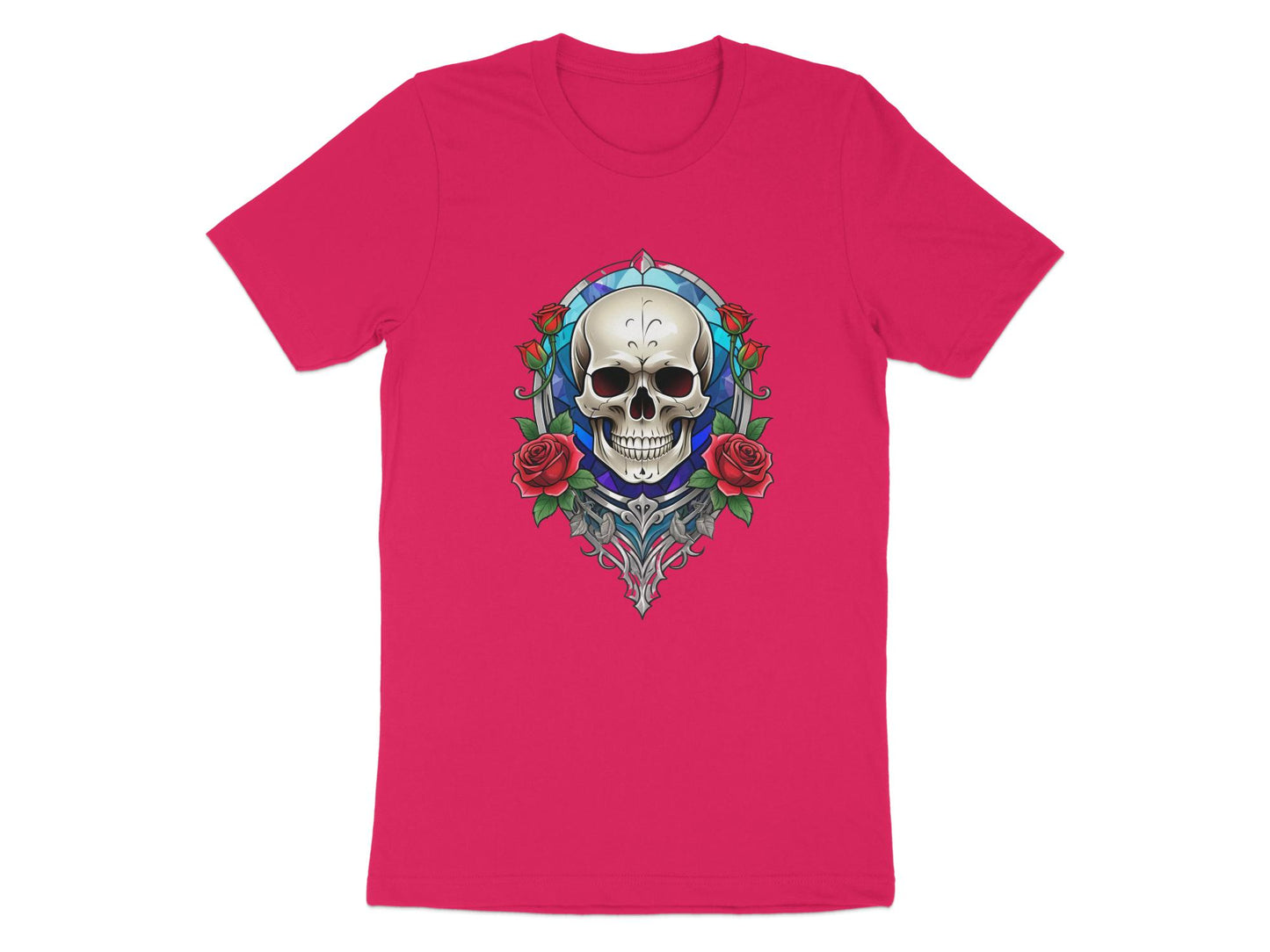 Skull and Roses Graphic T-Shirt, Unisex Goth Aesthetic Tee, Rock Style Clothing, Edgy Streetwear Shirt, Unique Artistic Design Top - Premium  from STXL - Just $24.99! Shop now at STXL