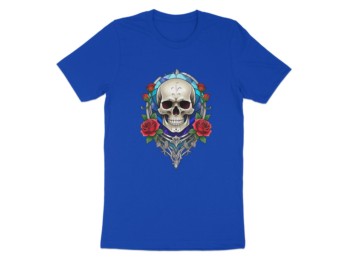 Skull and Roses Graphic T-Shirt, Unisex Goth Aesthetic Tee, Rock Style Clothing, Edgy Streetwear Shirt, Unique Artistic Design Top - Premium  from STXL - Just $24.99! Shop now at STXL