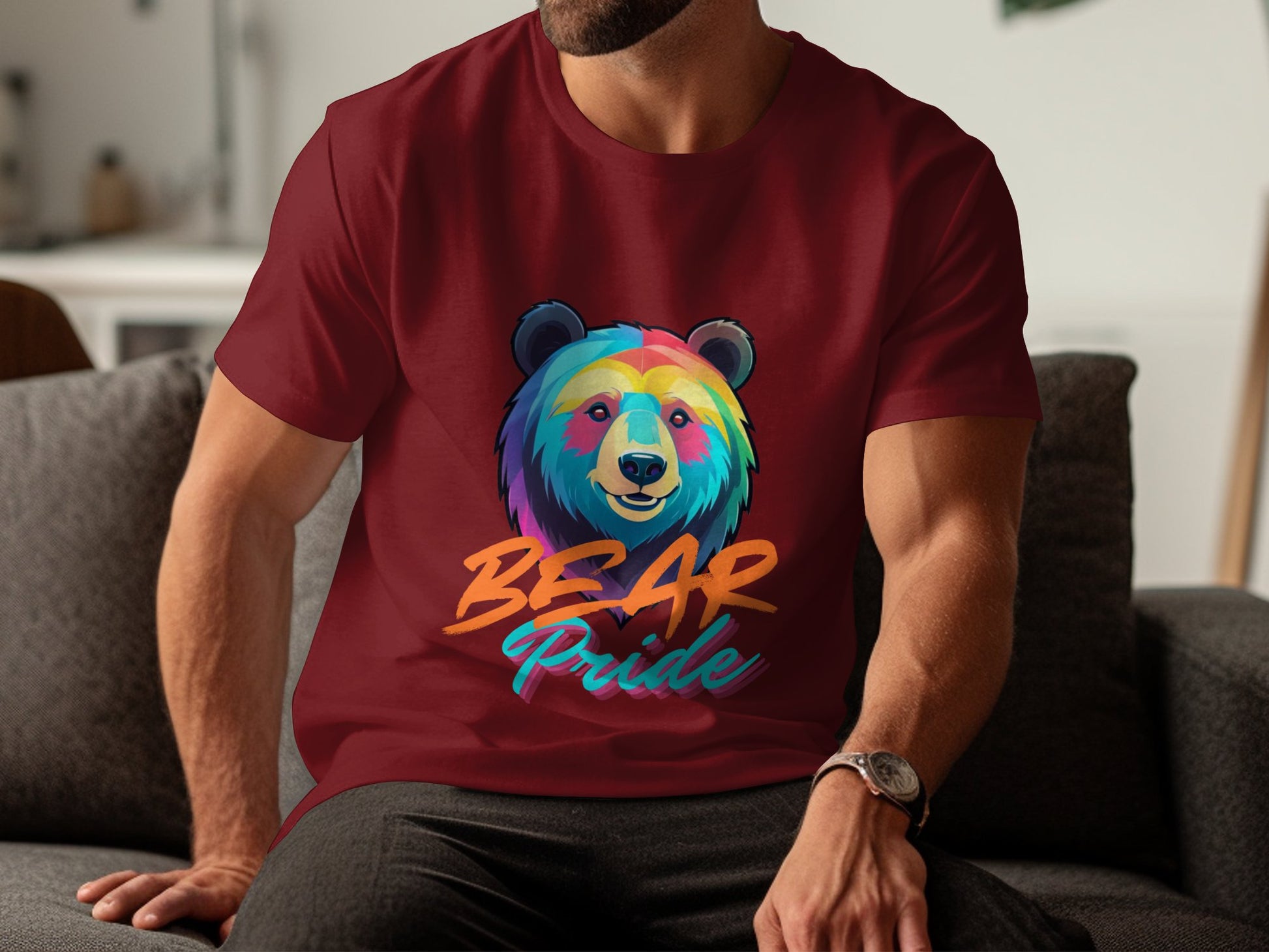 Bear Pride T-Shirt, Colorful Bear Graphic Tee, LGBTQ Pride Shirt, Rainbow Bear Design, Unique Pride Apparel, Gift for LGBTQ Friends - Premium  from STXL - Just $24.99! Shop now at STXL