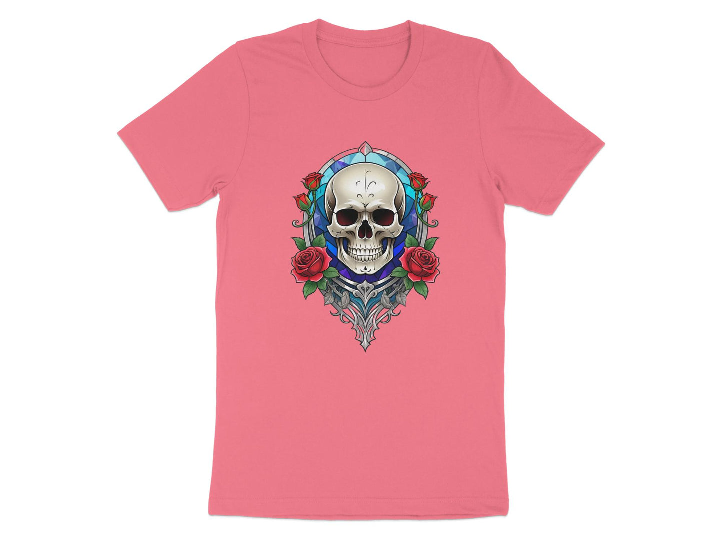 Skull and Roses Graphic T-Shirt, Unisex Goth Aesthetic Tee, Rock Style Clothing, Edgy Streetwear Shirt, Unique Artistic Design Top - Premium  from STXL - Just $24.99! Shop now at STXL