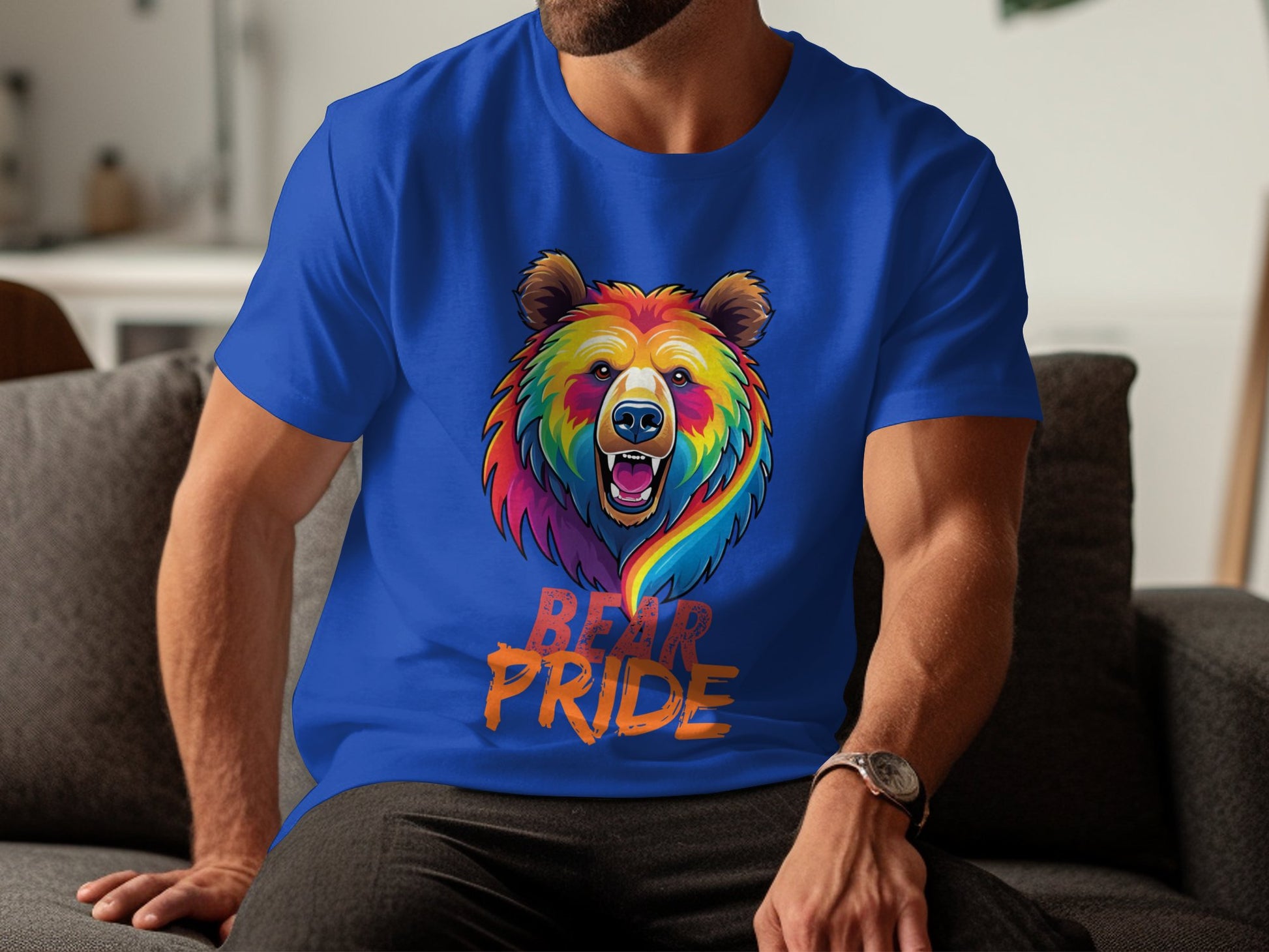 Colorful Bear Pride T-Shirt, LGBTQ+ Bear Community Apparel, Vibrant Pride Bear Tee, Rainbow Bear Pride Shirt, Gay Pride Clothing - Premium  from STXL - Just $24.99! Shop now at STXL