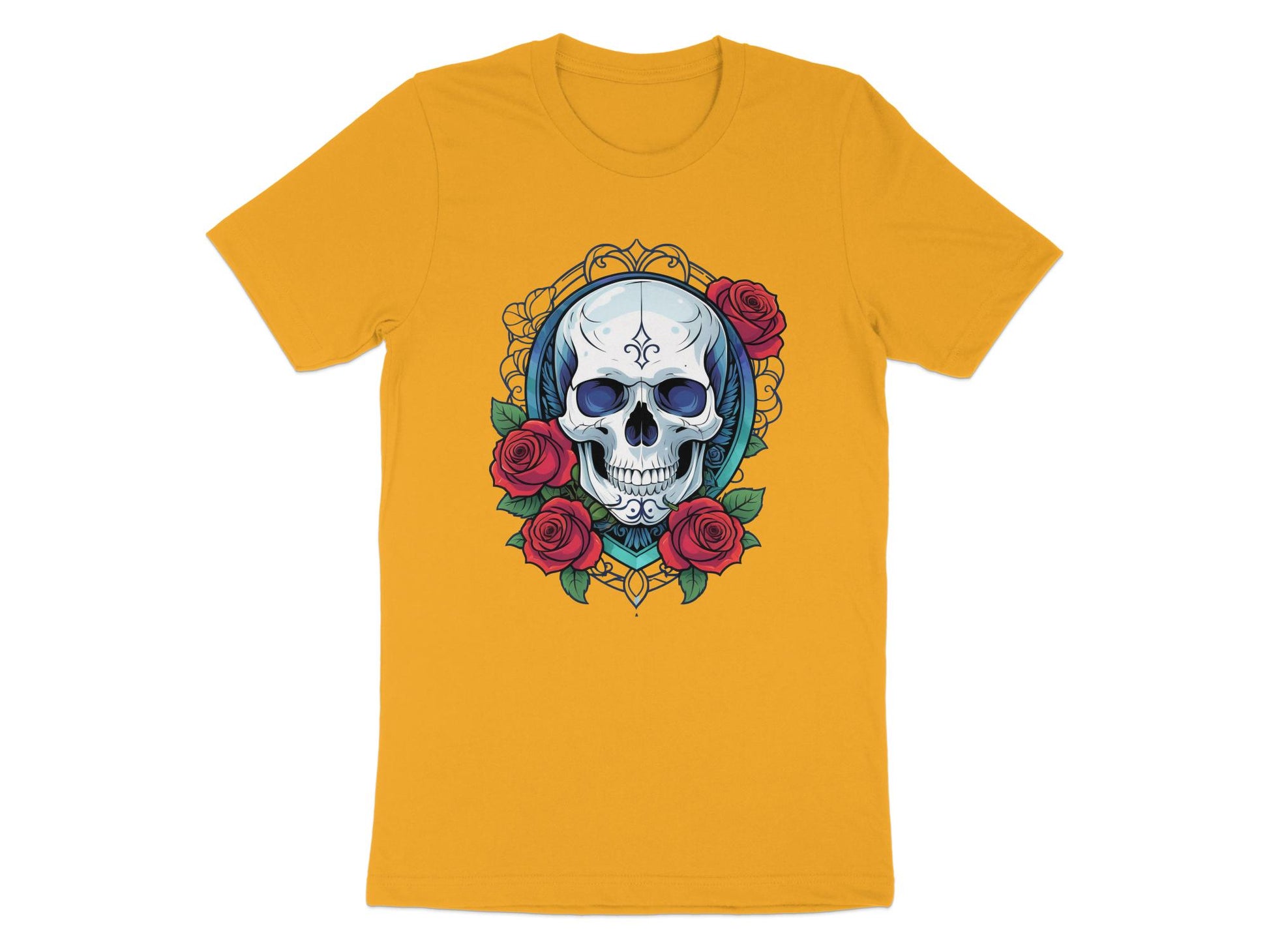 Skull and Roses Graphic Tee, Unisex T-Shirt, Edgy Streetwear, Gothic Fashion, Casual Rock Style Shirt, Alternative Clothing - Premium  from STXL - Just $24.99! Shop now at STXL