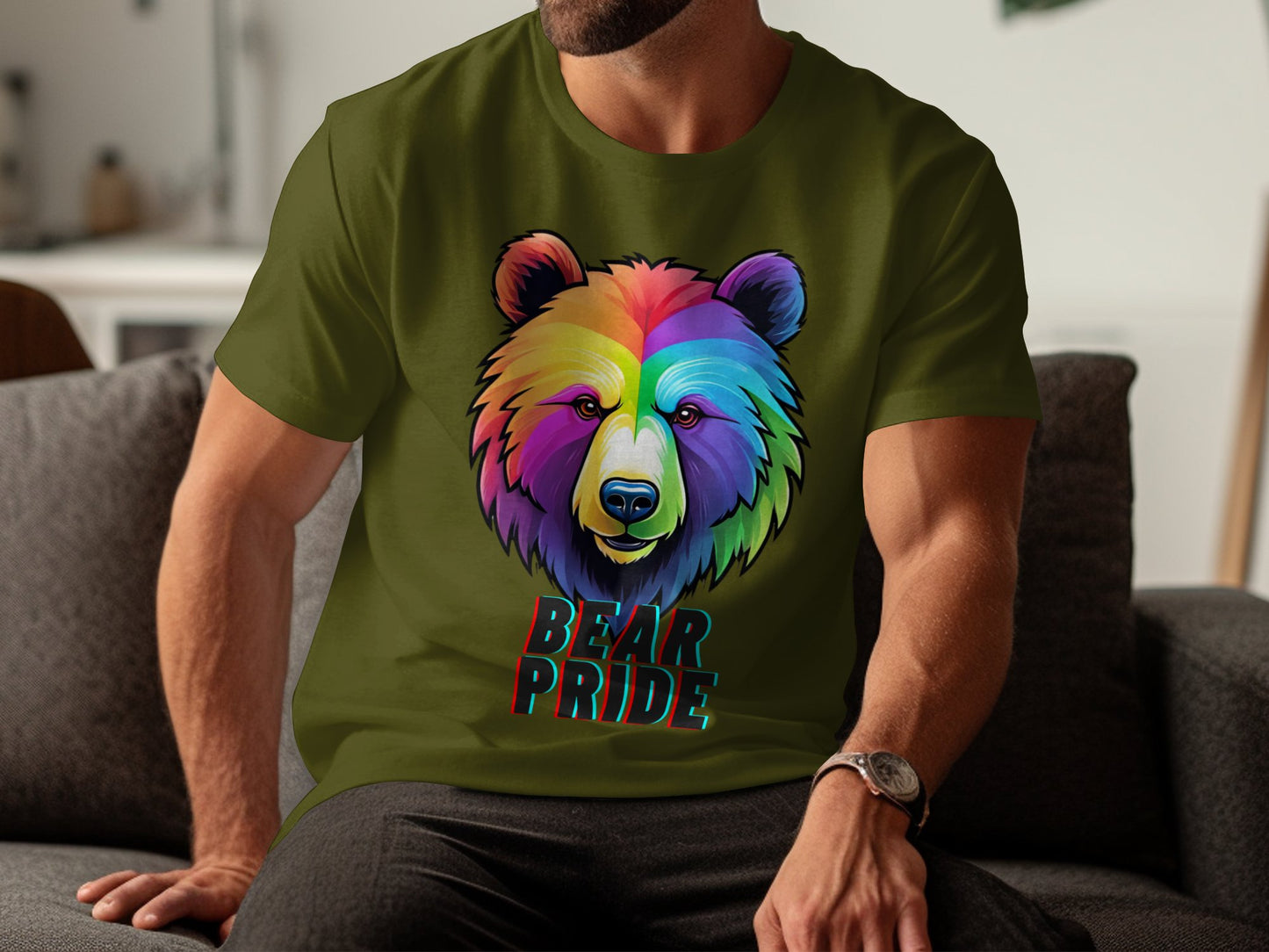 Rainbow Bear Pride T-Shirt, LGBT Bear Pride Tee, Colorful Bear Graphic Shirt, LGBTQ+ Pride Clothing, Unique Bear Design Top - Premium  from STXL - Just $24.99! Shop now at STXL