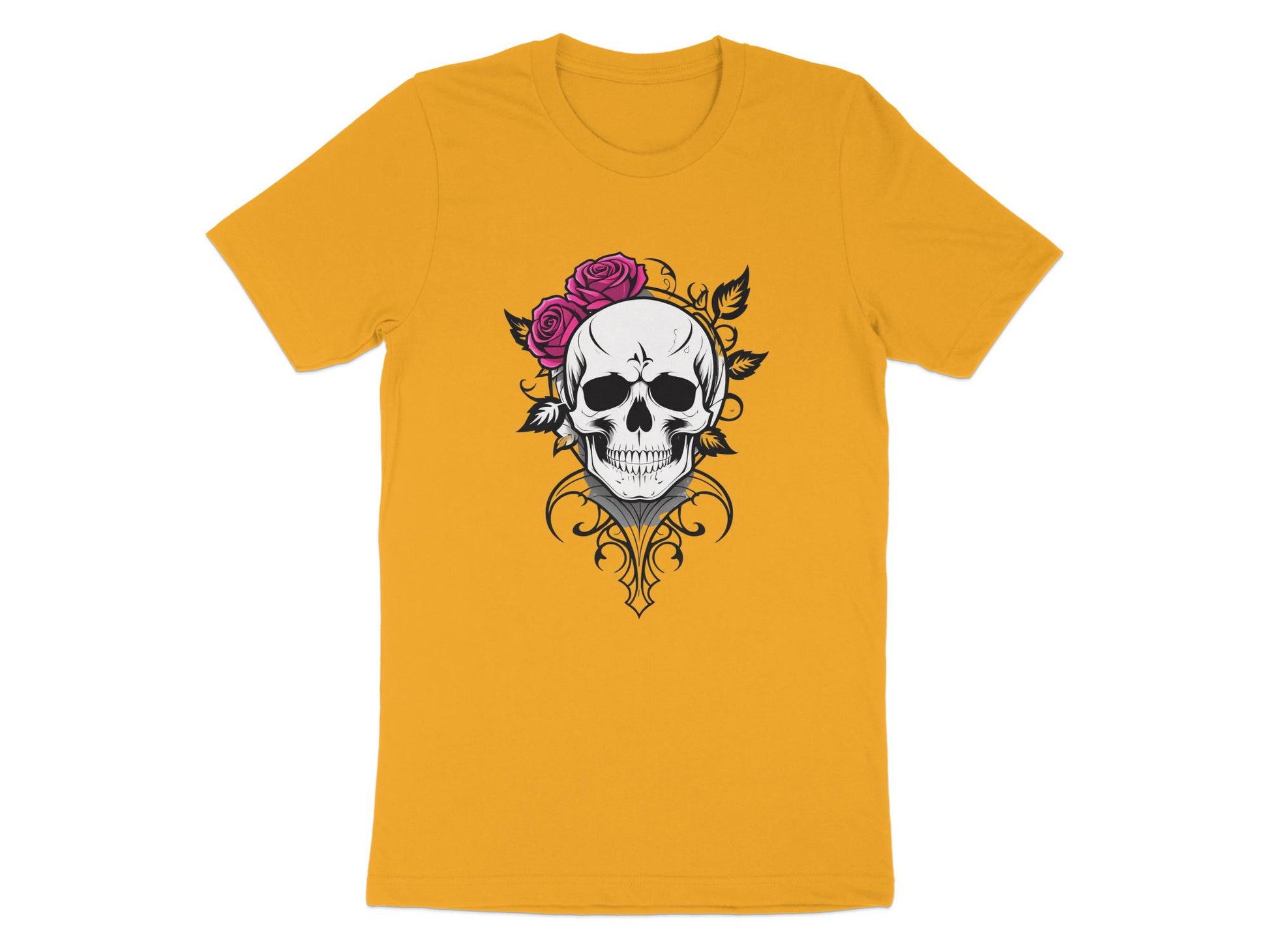 Skull and Roses Graphic T-Shirt, Unisex Gothic Clothing, Edgy Punk Rock Tee, Unique Artistic Design Shirt - Premium  from STXL - Just $24.99! Shop now at STXL