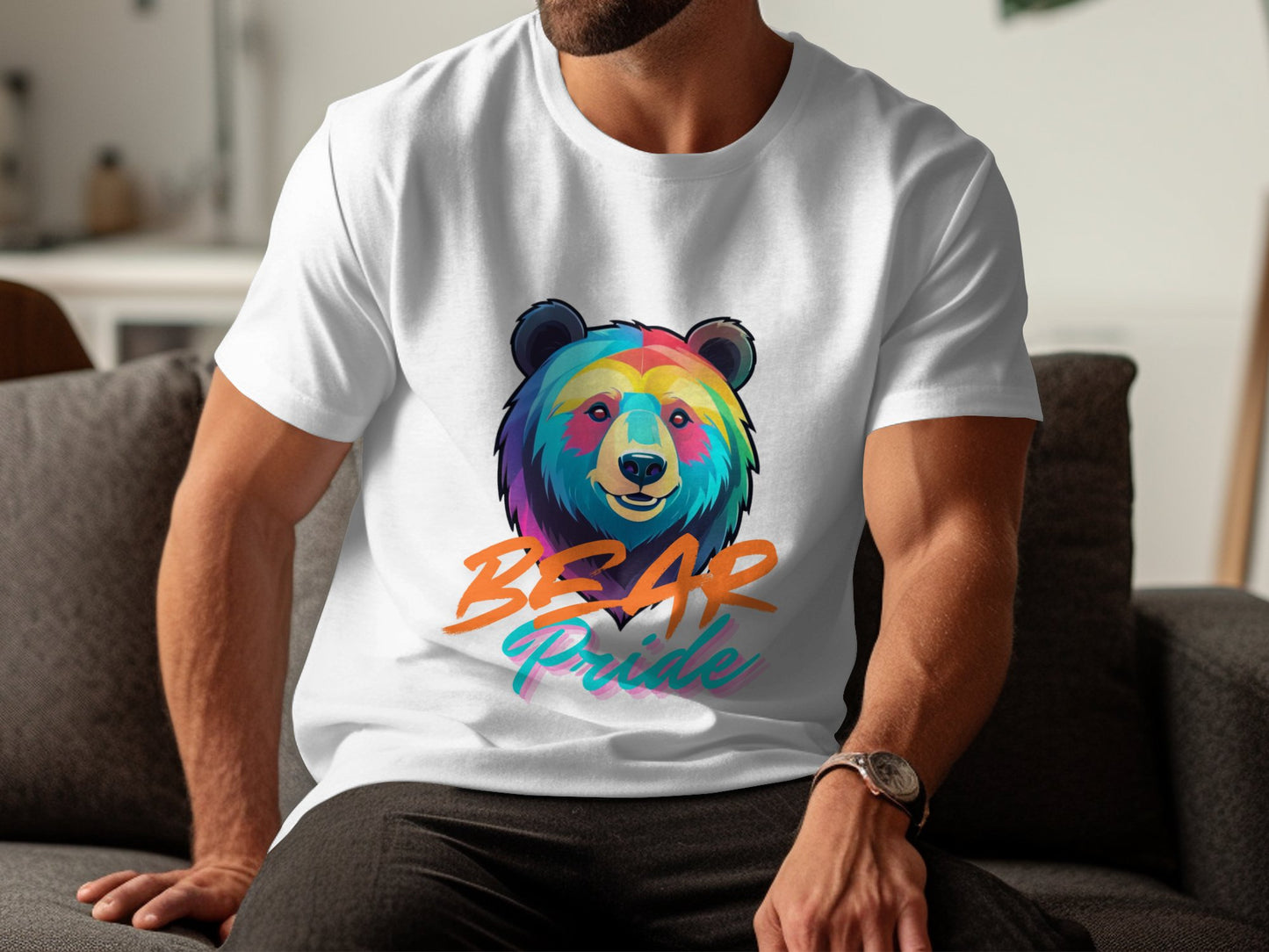 Bear Pride T-Shirt, Colorful Bear Graphic Tee, LGBTQ Pride Shirt, Rainbow Bear Design, Unique Pride Apparel, Gift for LGBTQ Friends - Premium  from STXL - Just $24.99! Shop now at STXL