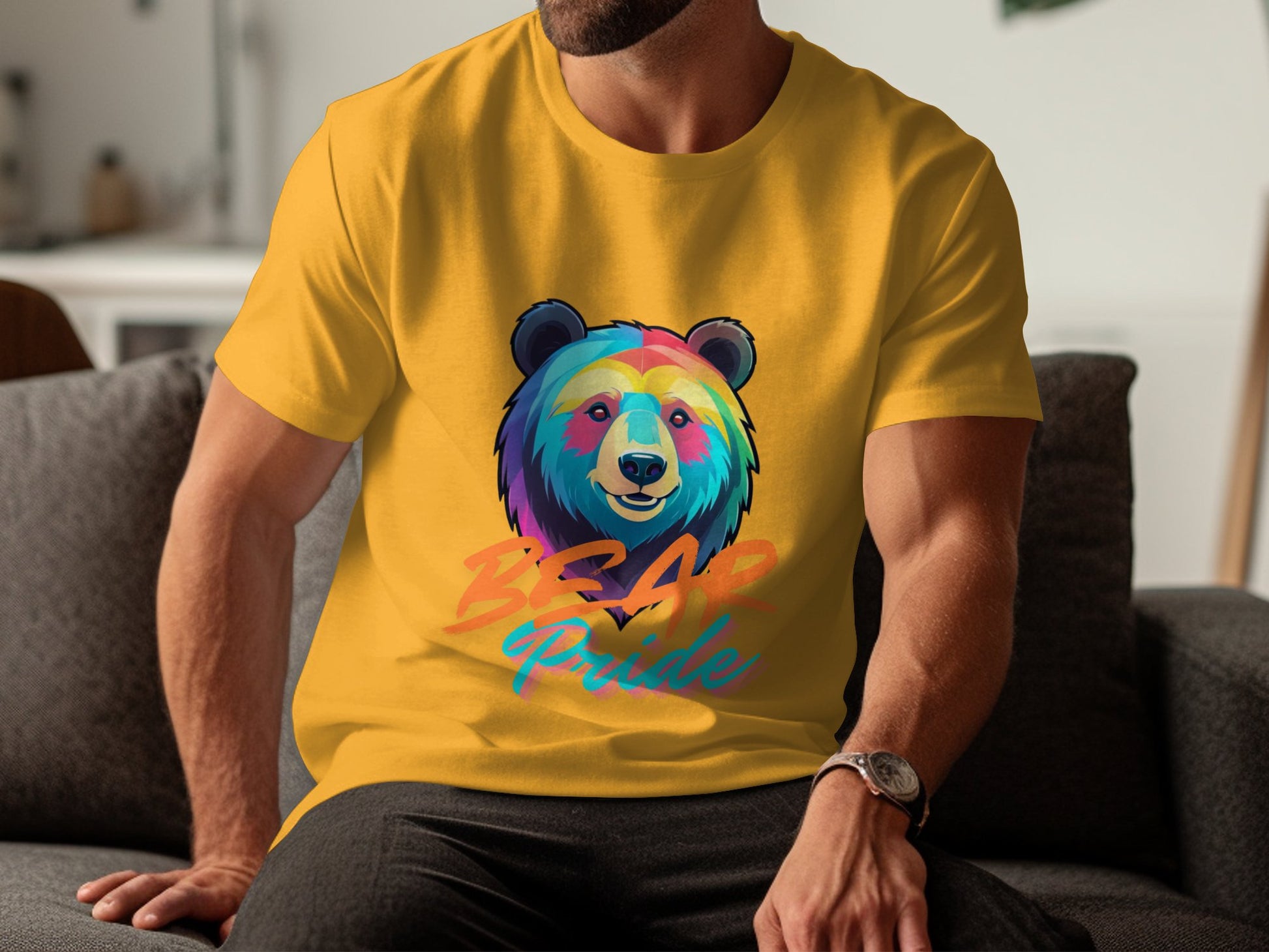 Bear Pride T-Shirt, Colorful Bear Graphic Tee, LGBTQ Pride Shirt, Rainbow Bear Design, Unique Pride Apparel, Gift for LGBTQ Friends - Premium  from STXL - Just $24.99! Shop now at STXL