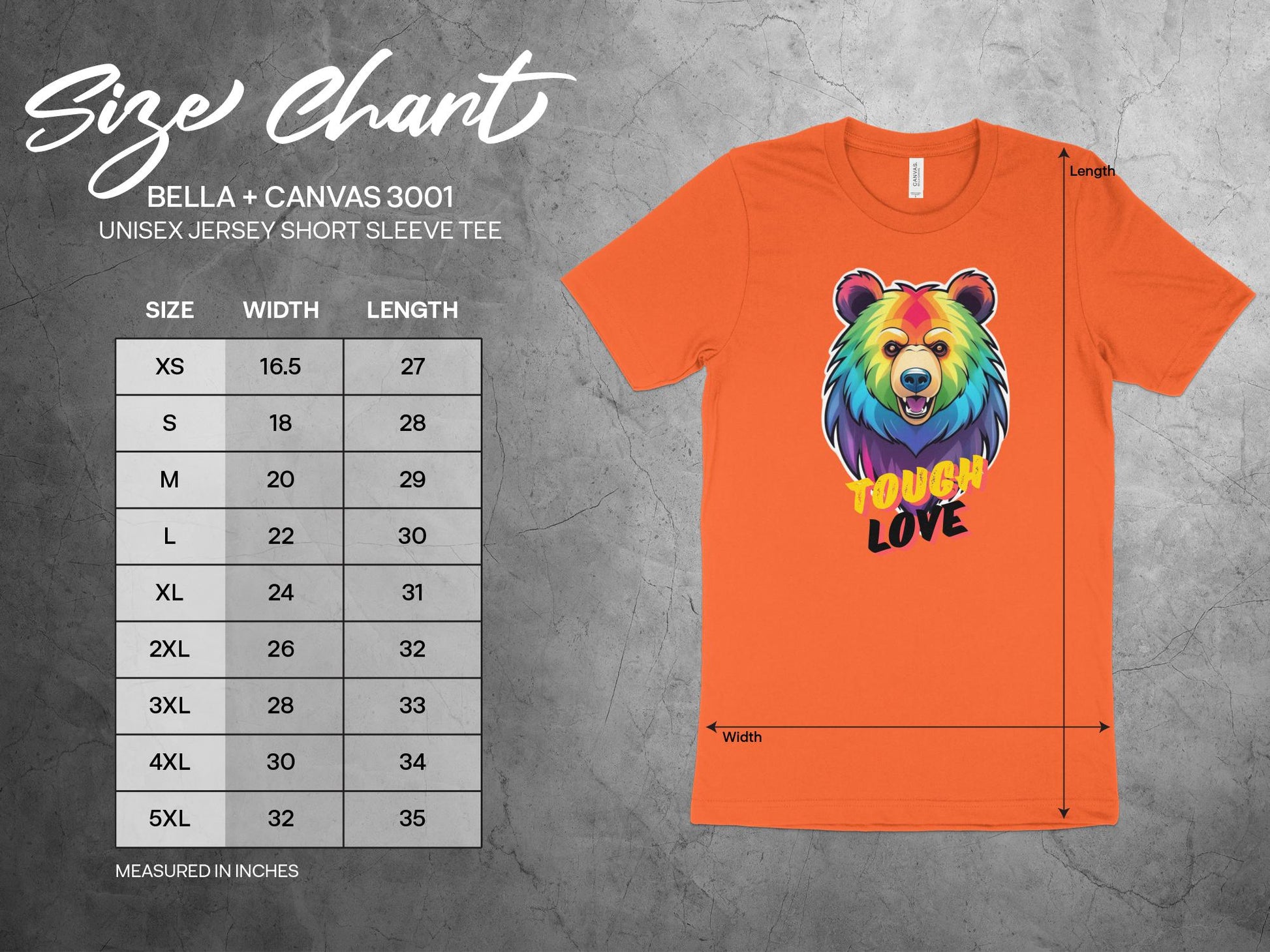 Colorful Bear Graphic T-Shirt, Rainbow Tough Love Bear Design Tee, Unique Animal Art Shirt, Fun Gift for Bear Lovers - Premium  from STXL - Just $24.99! Shop now at STXL