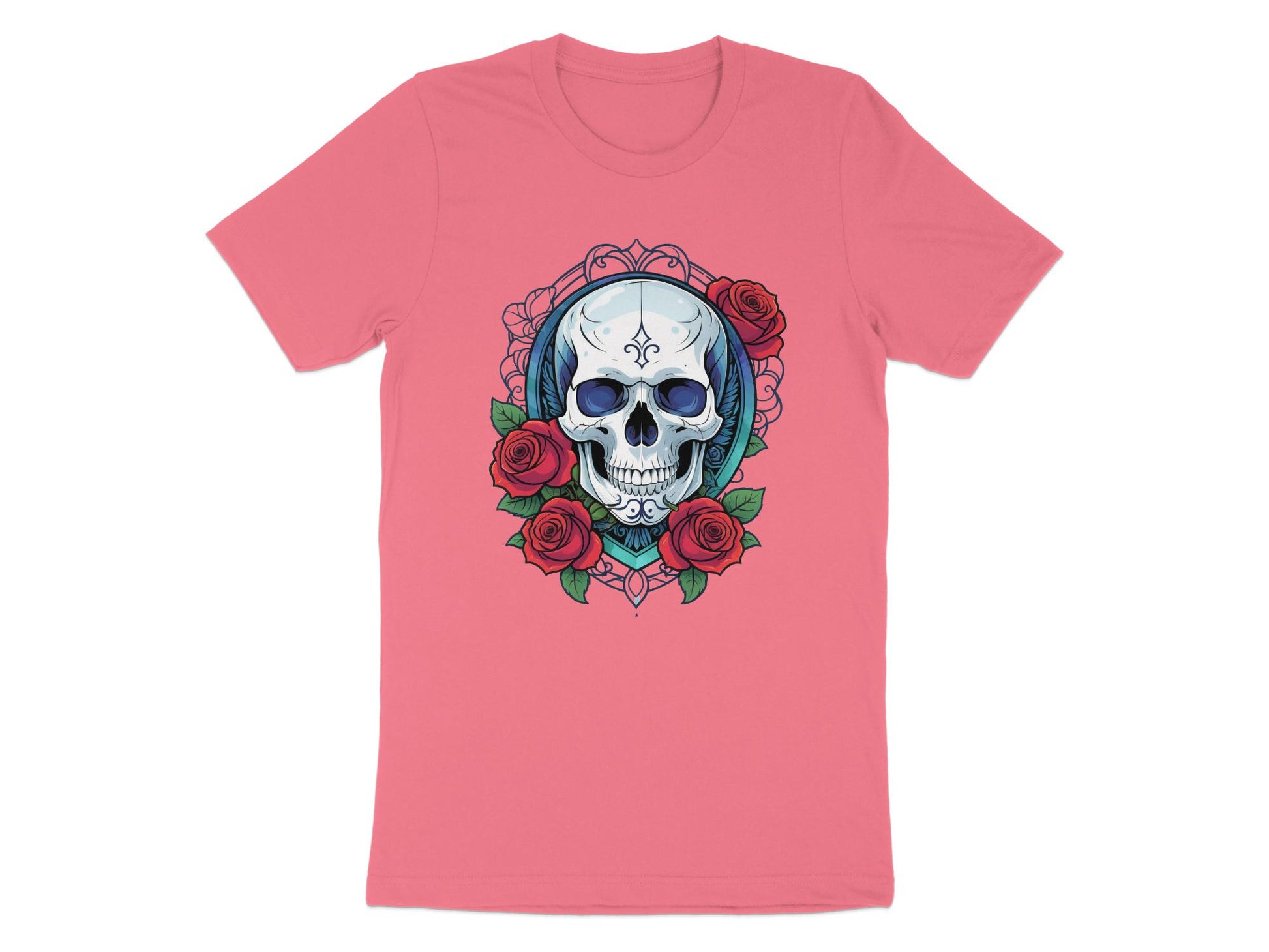 Skull and Roses Graphic Tee, Unisex T-Shirt, Edgy Streetwear, Gothic Fashion, Casual Rock Style Shirt, Alternative Clothing - Premium  from STXL - Just $24.99! Shop now at STXL