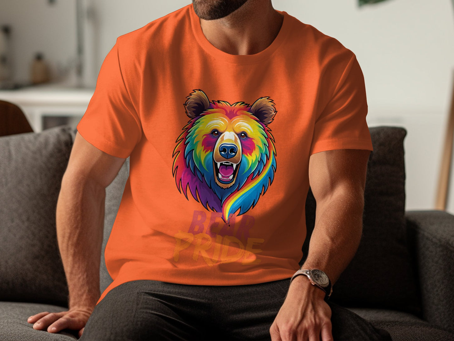 Colorful Bear Pride T-Shirt, LGBTQ+ Bear Community Apparel, Vibrant Pride Bear Tee, Rainbow Bear Pride Shirt, Gay Pride Clothing - Premium  from STXL - Just $24.99! Shop now at STXL