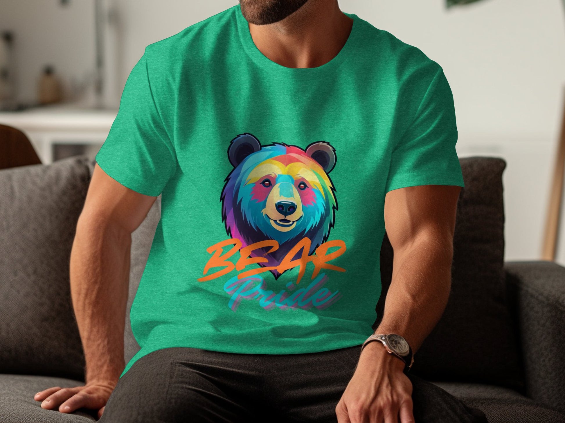 Bear Pride T-Shirt, Colorful Bear Graphic Tee, LGBTQ Pride Shirt, Rainbow Bear Design, Unique Pride Apparel, Gift for LGBTQ Friends - Premium  from STXL - Just $24.99! Shop now at STXL