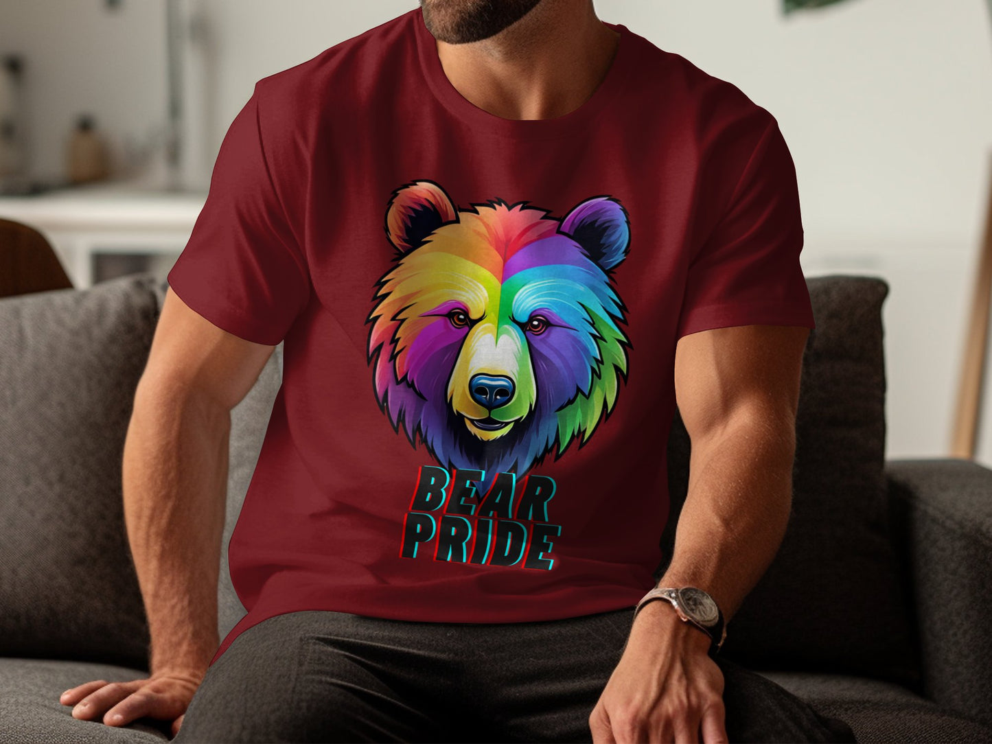 Rainbow Bear Pride T-Shirt, LGBT Bear Pride Tee, Colorful Bear Graphic Shirt, LGBTQ+ Pride Clothing, Unique Bear Design Top - Premium  from STXL - Just $24.99! Shop now at STXL