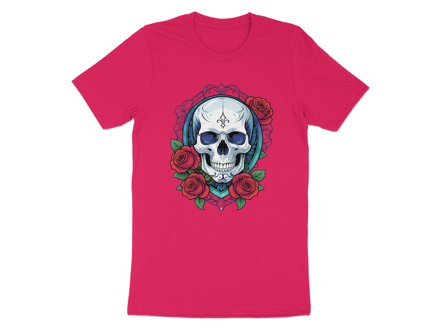 Skull and Roses Graphic Tee, Unisex T-Shirt, Edgy Streetwear, Gothic Fashion, Casual Rock Style Shirt, Alternative Clothing - Premium  from STXL - Just $24.99! Shop now at STXL