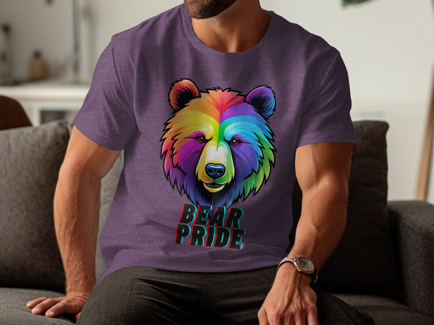 Rainbow Bear Pride T-Shirt, LGBT Bear Pride Tee, Colorful Bear Graphic Shirt, LGBTQ+ Pride Clothing, Unique Bear Design Top - Premium  from STXL - Just $24.99! Shop now at STXL