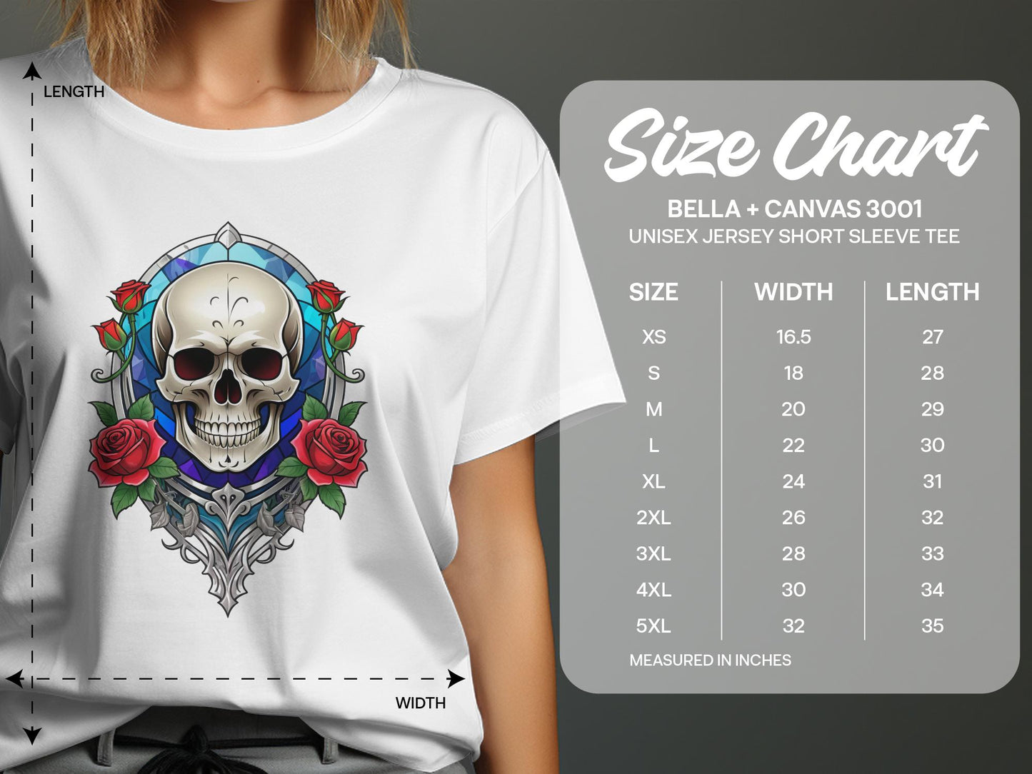 Skull and Roses Graphic T-Shirt, Unisex Goth Aesthetic Tee, Rock Style Clothing, Edgy Streetwear Shirt, Unique Artistic Design Top - Premium  from STXL - Just $24.99! Shop now at STXL